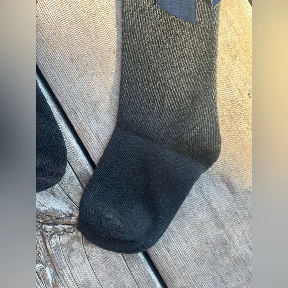 Kids Black Knee High With Stain Bows